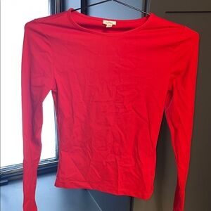 Garage Bright Red Long Sleeve Women's Tee